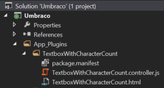 File Structure for the Custom Umbraco Property Editor